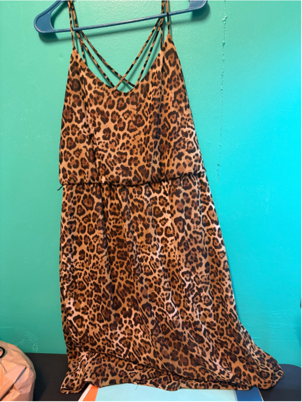 Women's Maurices Leopard Print Dress Size L Brown Black